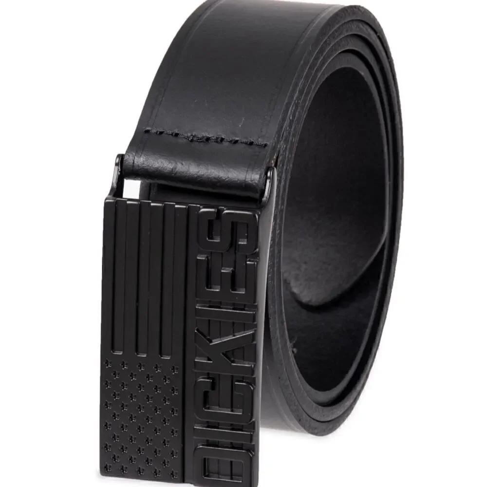 Dickies American Flag Plaque‎ Buckle Casual Leather Belt-Size Large